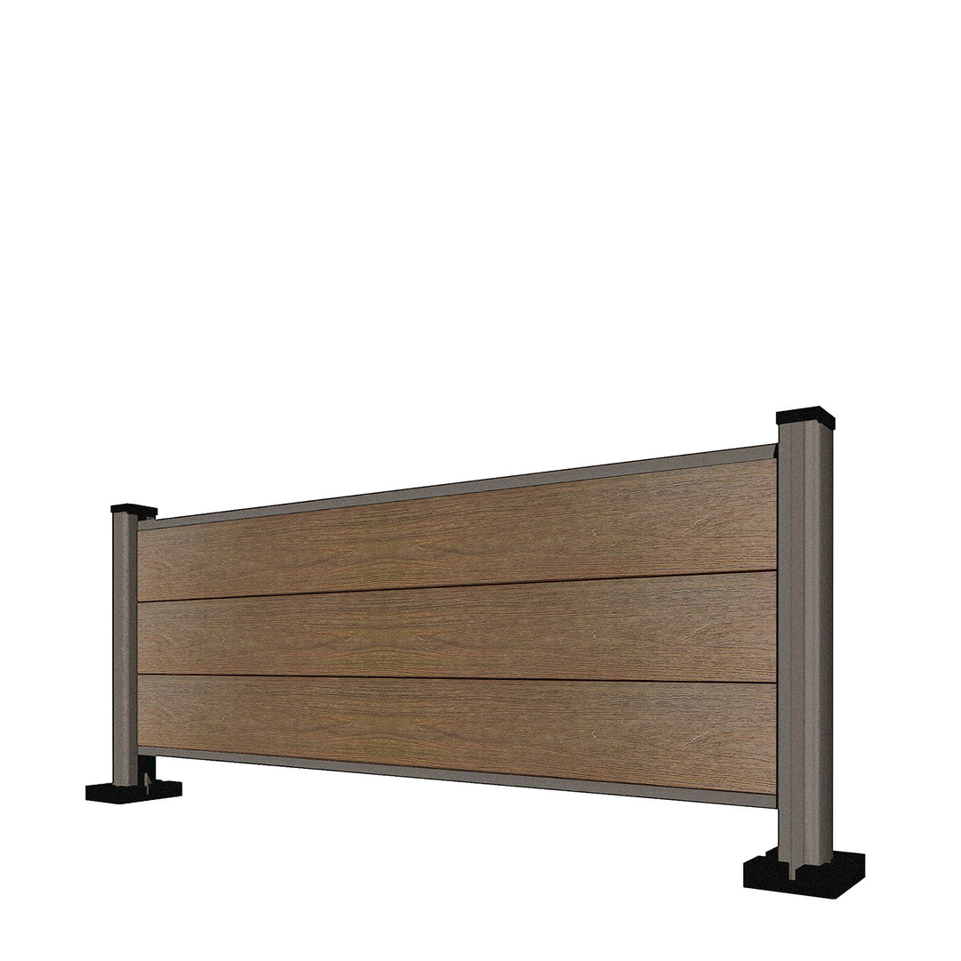 Pannello di recinzione in WPC - Altezza 64cm - Mod 1D