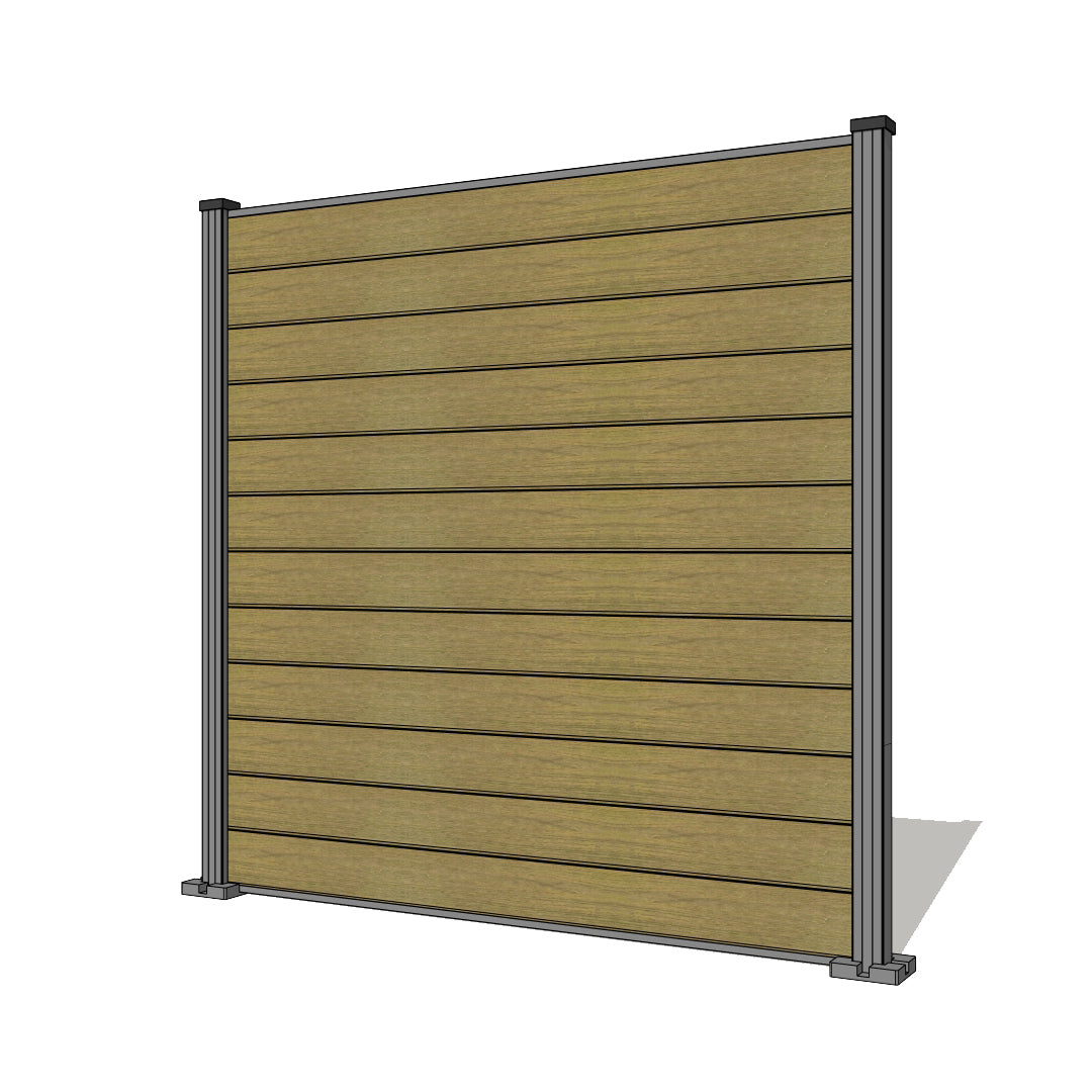Pannello di recinzione in WPC - Altezza 185 cm - Mod 1A