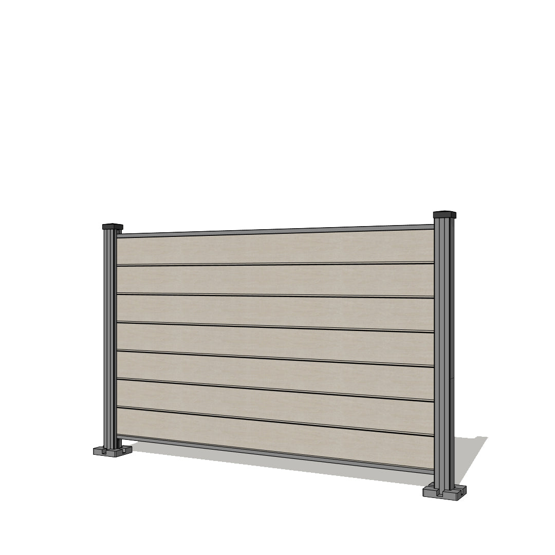 Pannello di recinzione in WPC - Altezza 120 cm - Mod 1B