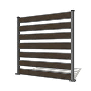 Pannello di recinzione in WPC spaziato con 7 doghe - Altezza 185 cm - Mod 2A